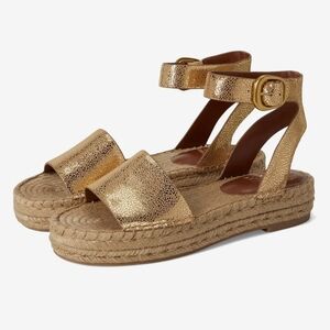Vince Camuto Metallic Gold Espadrille Sandals